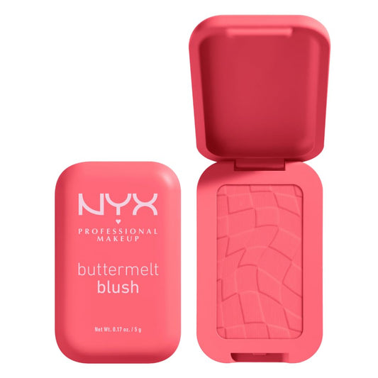 NYX PROFESSIONAL MAKEUP Buttermelt Powder Blush, Fade and Transfer-Resistant Blush, Up to 12HR Make Up Wear, Vegan Formula - U Know Butta