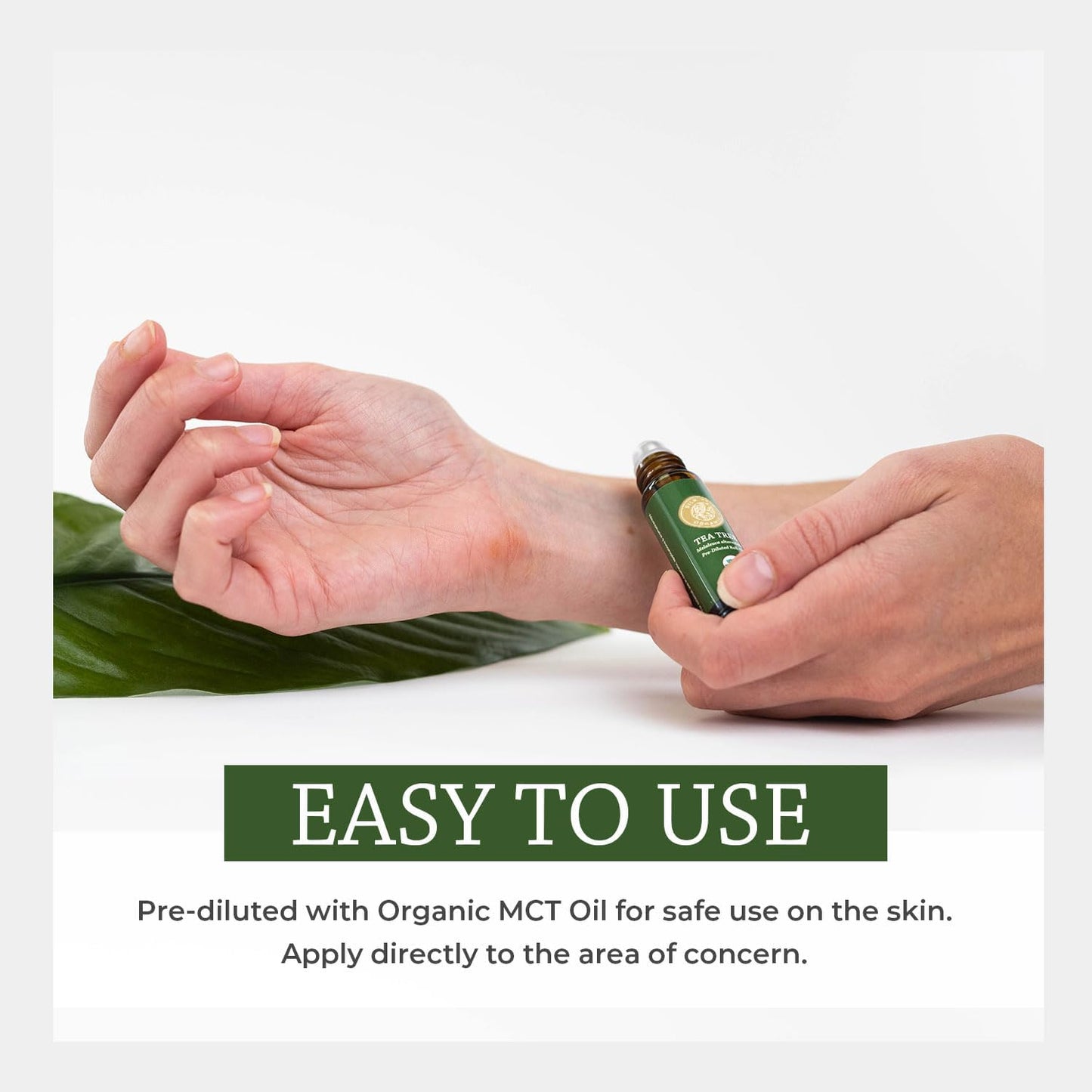 Silk Road Organic Tea Tree Essential Oil Roll On, 100% Pure USDA Certified – Healthy Skin, Toenails, Feet, Body Odor - 10 ml Roller - Always Pure, Always Organic