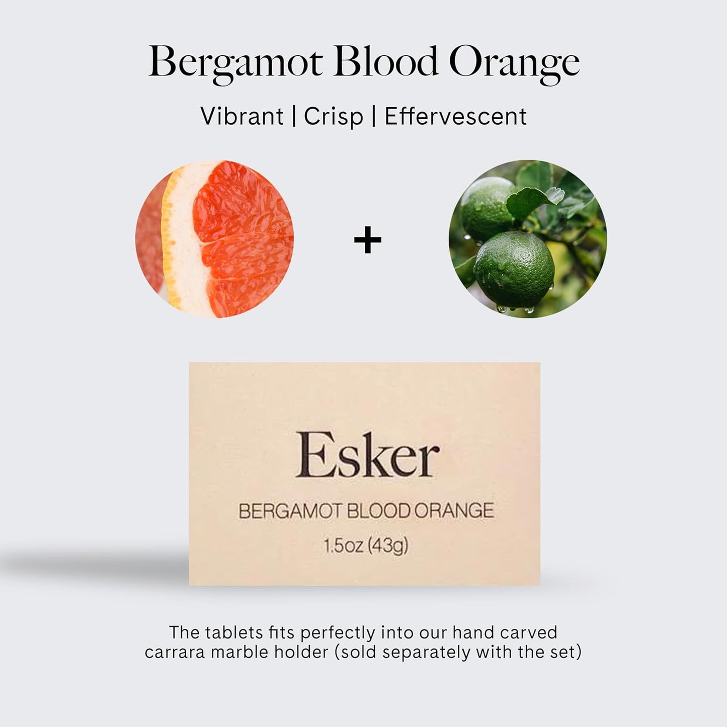 ESKER - Aromatic Shower Steamer Refill Pack | Vegan, Cruelty-Free, Clean Beauty (6 Bergamot Blood Orange, NO Holder)