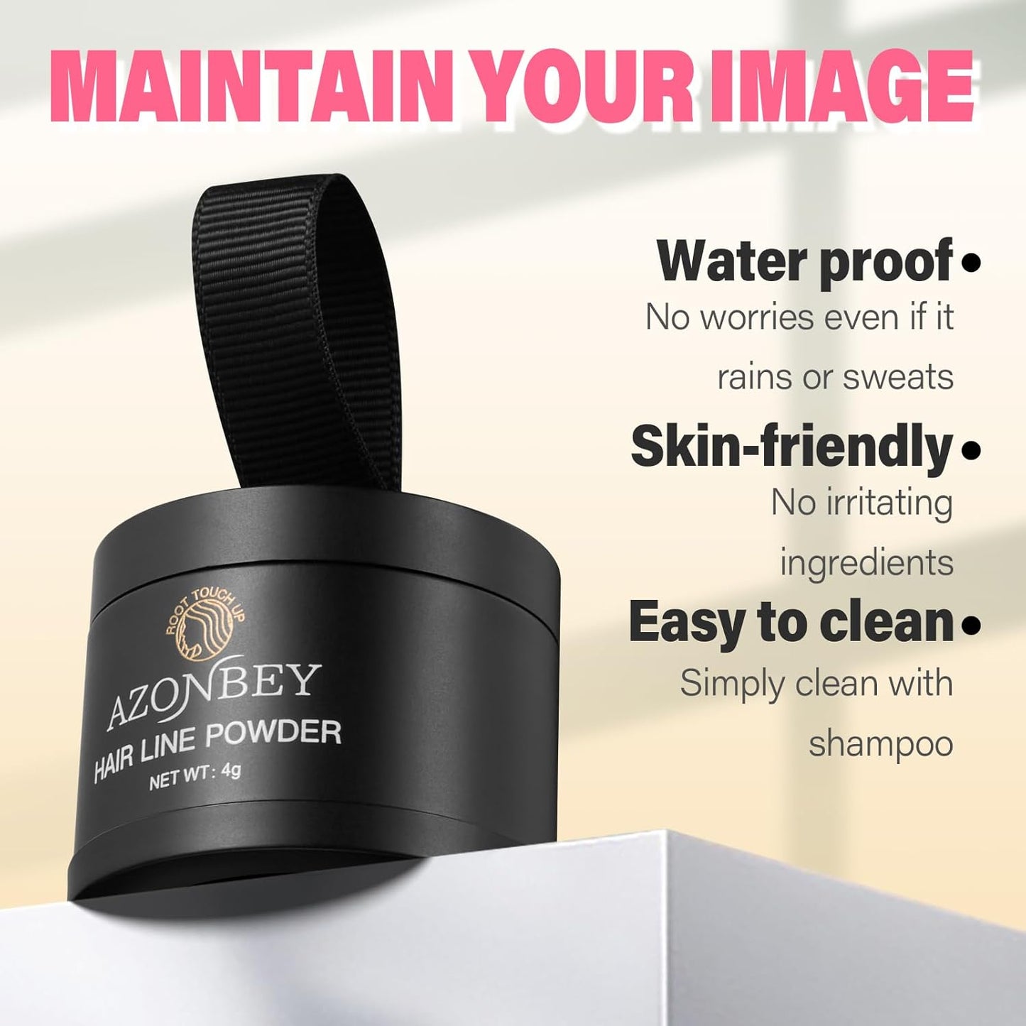 Root Touch Up Sets,Hairline Powder for Women Cover Up- Hairline Concealer for Thin and Thinning Hair, Water & Sweat Resistant,Contain Azonbey Makeup Brush (Light Blonde, Med-Makeup Brush)