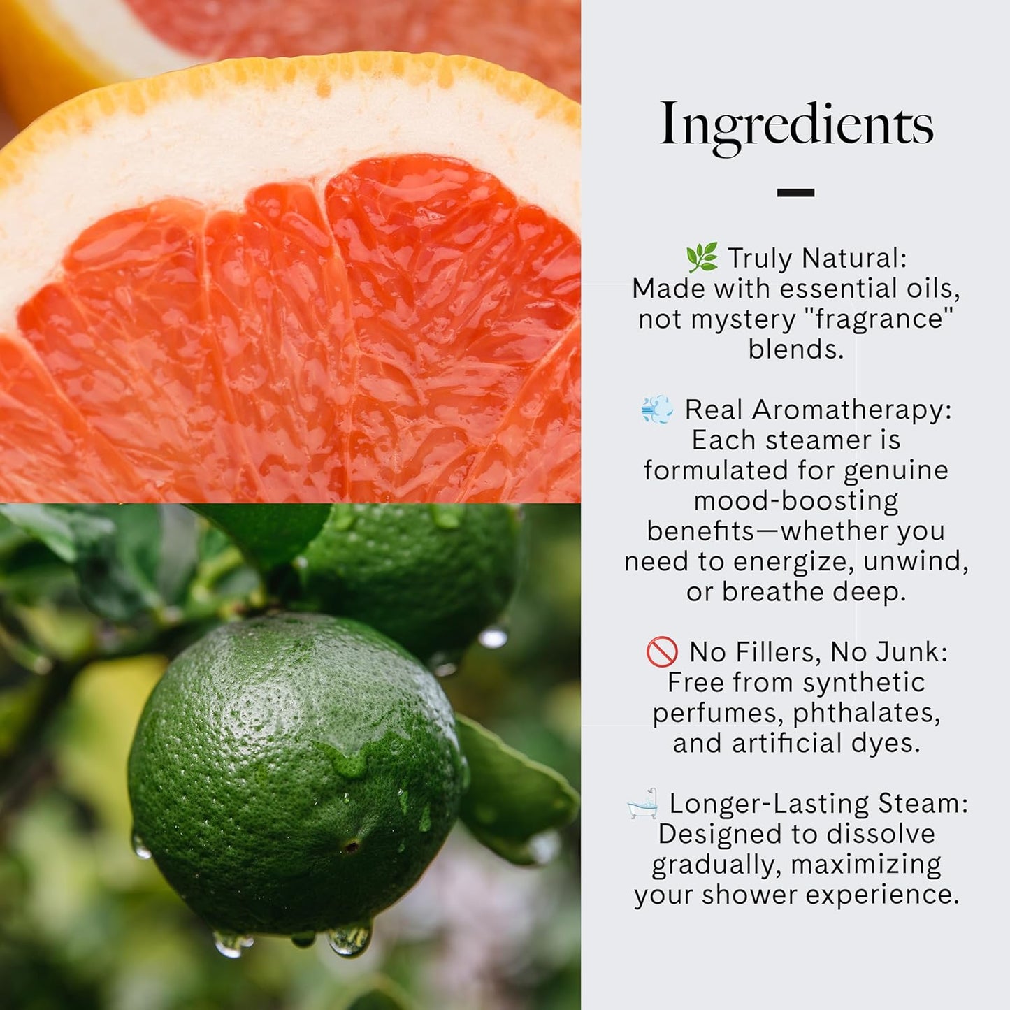 ESKER - Aromatic Shower Steamer Refill Pack | Vegan, Cruelty-Free, Clean Beauty (6 Bergamot Blood Orange, NO Holder)